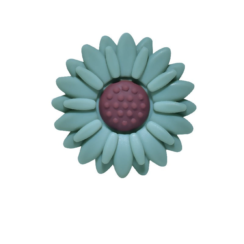 Silicone Focal Beads Daisy Sunflower Round Layout 20pcs 8