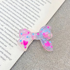 Hand Painted Bow Acrylic Beads 25-33mm Colorful Polka Dot 10pcs 5