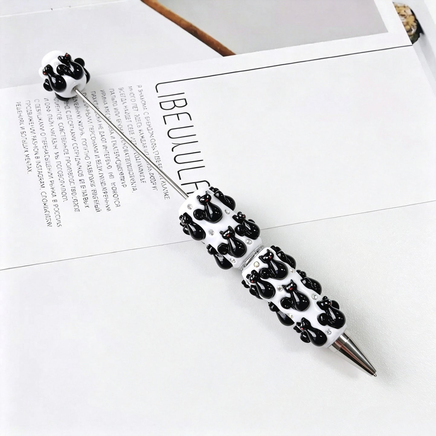 Halloween Elements Pumpkin Rhinestones Beadable Pen 10