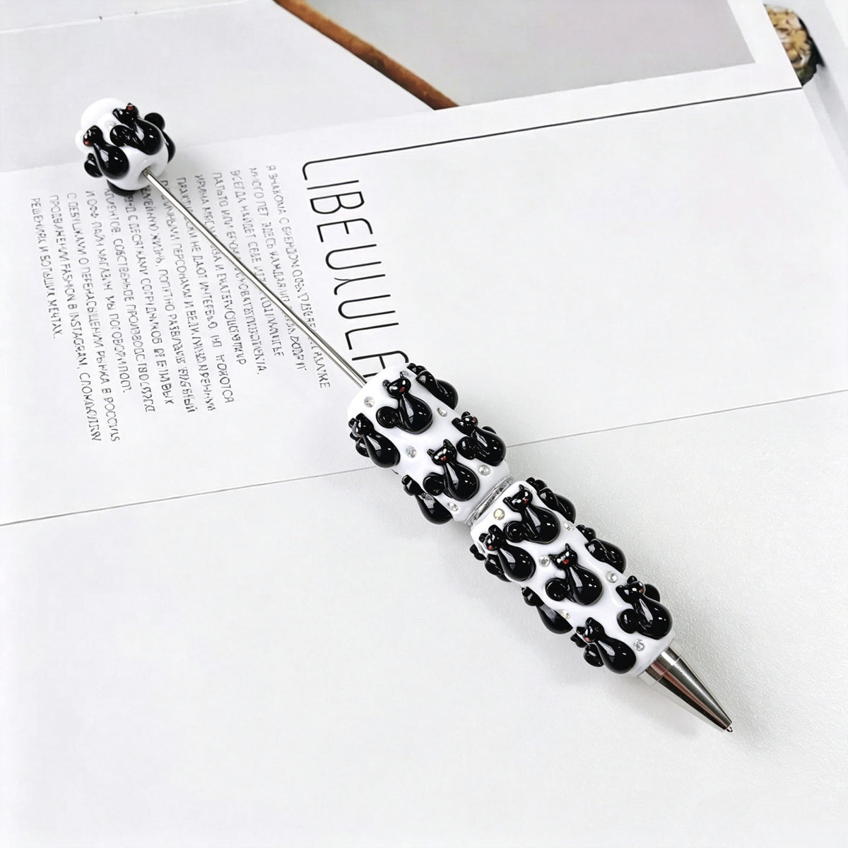 Halloween Elements Pumpkin Rhinestones Beadable Pen 10