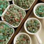 Vintage Irregular Gradient Green Acrylic Beads Organic Retro Style 2