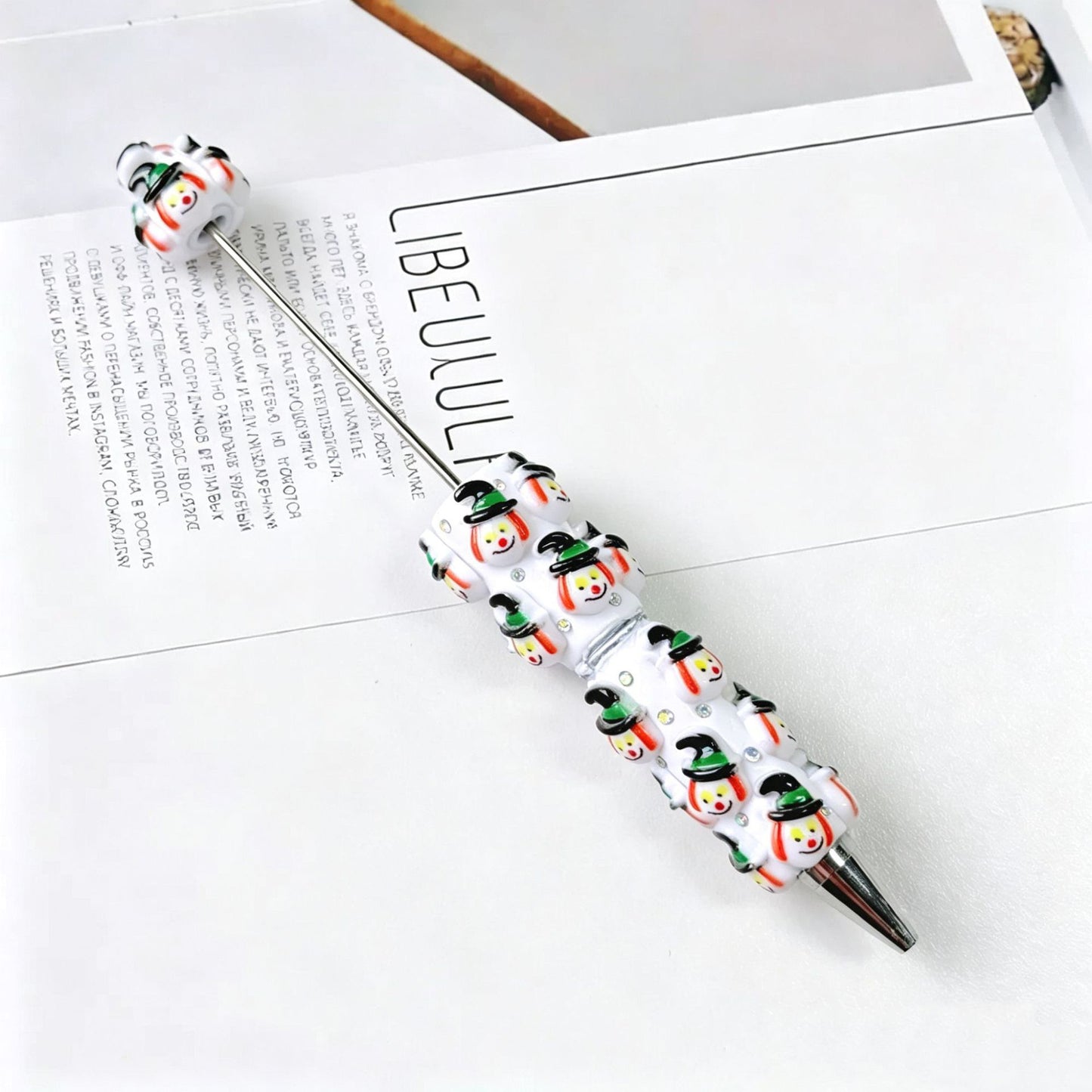 Halloween Elements Pumpkin Rhinestones Beadable Pen 21
