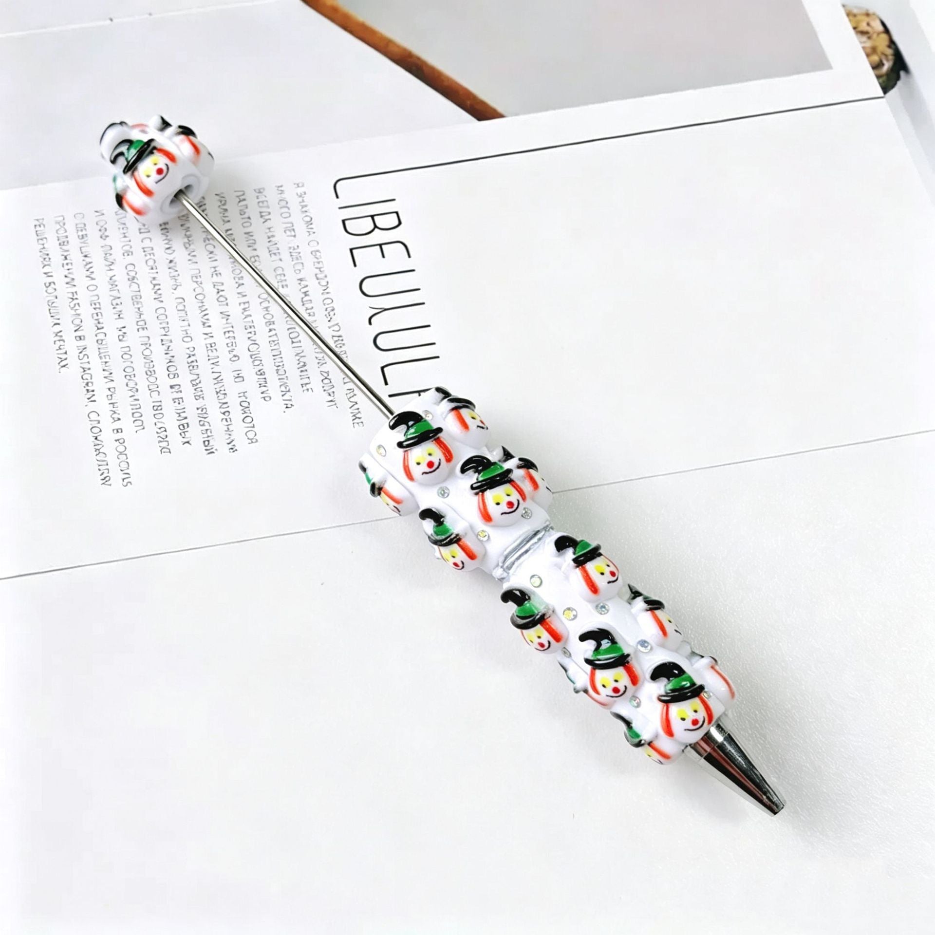 Halloween Elements Pumpkin Rhinestones Beadable Pen 21