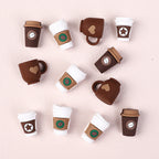 Silicone 3D Focal Beads Coffee Cup Five Pointed Star Heart Mug 20pcs 3