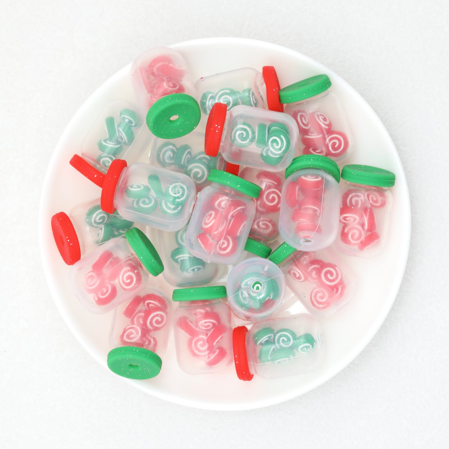 Silicone 3D Christmas Lollipop Focal Beads 20pcs 4