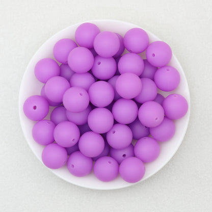 Glow in the Dark 15mm Round Silicone Beads 50pcs 15