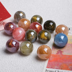 Plated Bubblegum Beads 20mm Vintage Fluid Gilded Marbled 50pcs