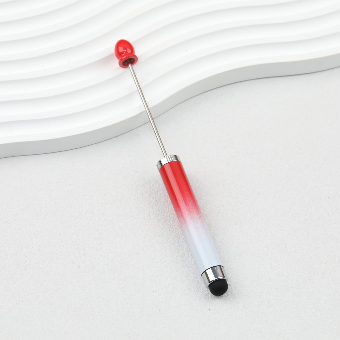 Gradient Color 3 In 1 Beadable Stylus Pens Plastic Body 10