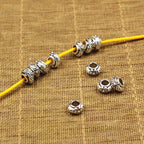 Alloy Plum Blossom Spacer Beads 6mm Silver Tone 100pcs 6