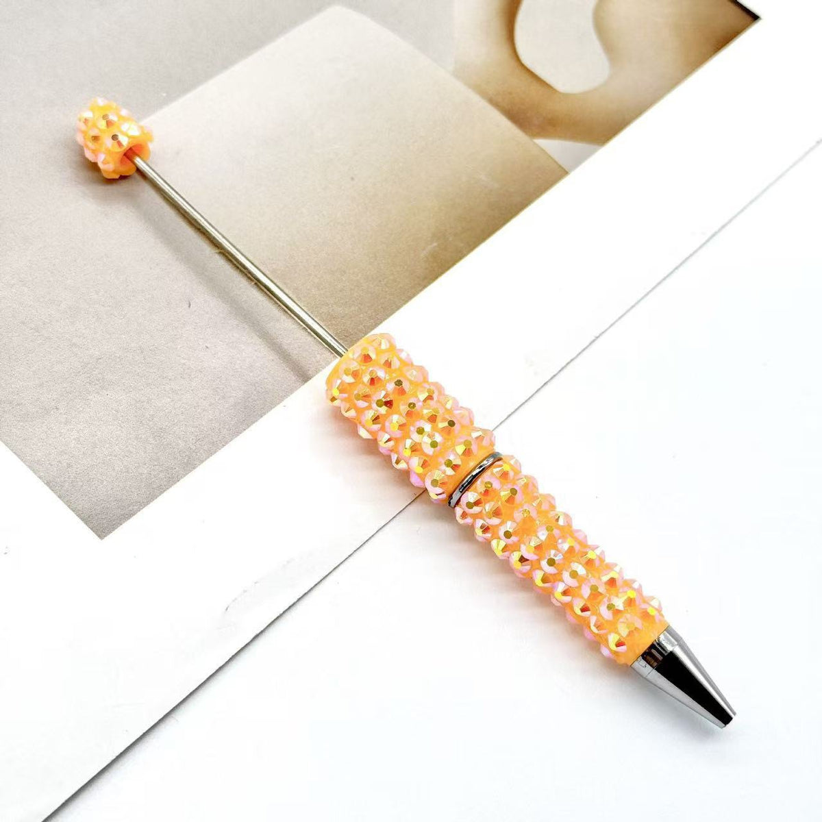 Creative DIY Full Coverage Pearl Rhinestones Beadable Pen 14
