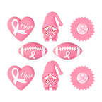 Breast Cancer Awareness 3D Silicone Focal Beads Pink Ribbon 20pcs