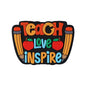 Silicone Focal Beads Teachers Day Heart Shaped Text Motifs 20pcs 17