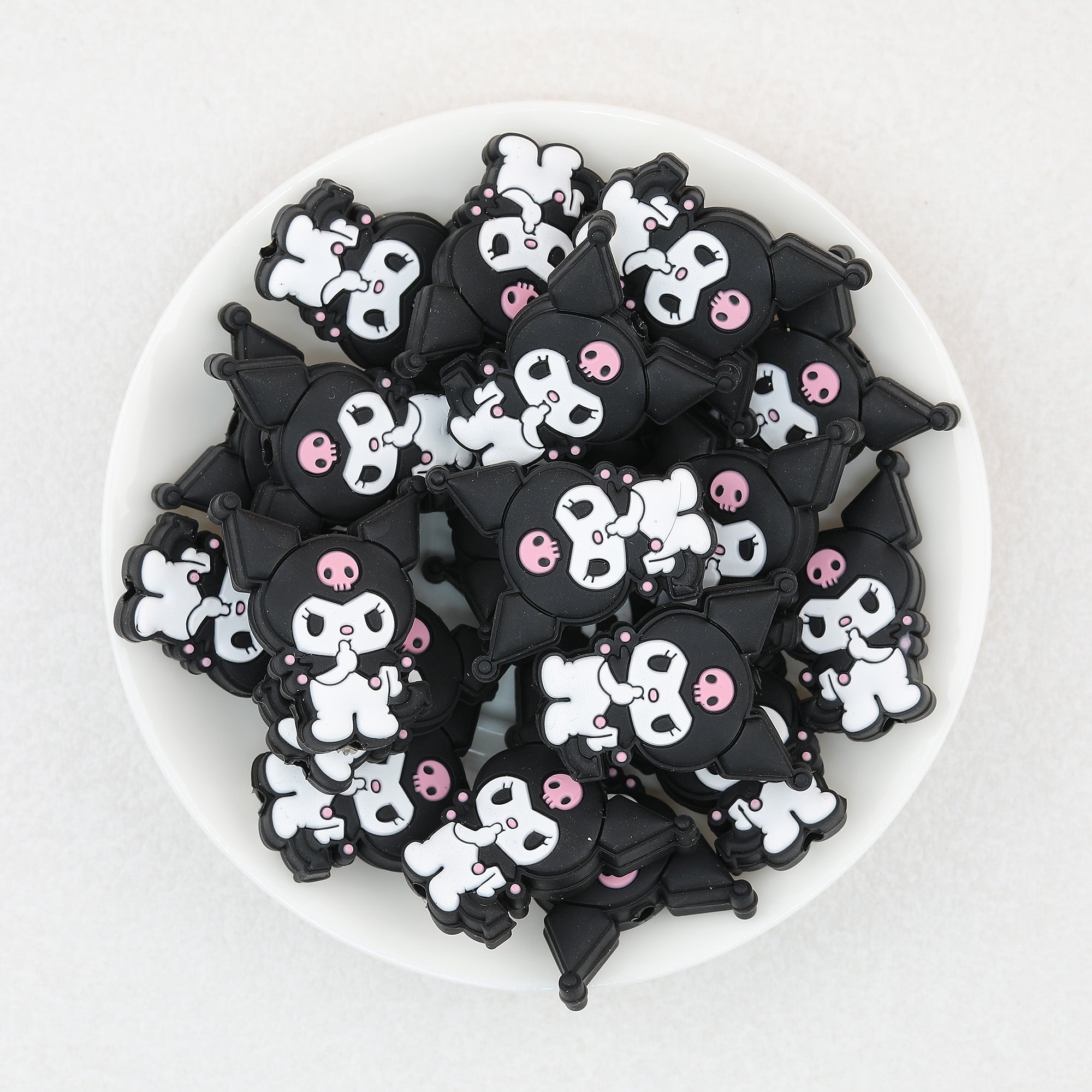 Like Kuromi Character Silicone Focal Beads 20pcs 2