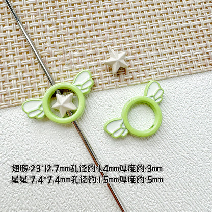 Wand Metal Beads Painted Anime Style Alloy 10pcs 10
