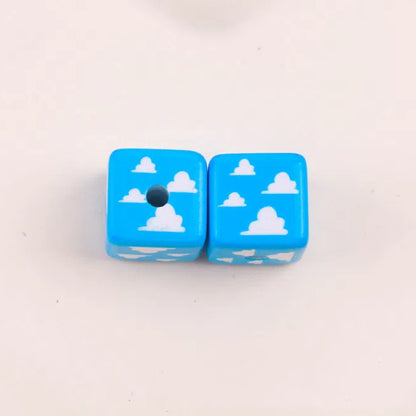 Painted Square Acrylic Beads 15mm Toy Story Printed 10pcs 8