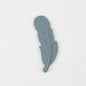 Colorful Feather Shaped Silicone Beads 20pcs - Dark Gray