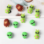 Silicone 3D Focal Beads Alien Bigfoot Green Alien Head 20pcs 4