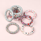 65mm Printed Silicone Beads Round Rings Floral Animal Spots Prints 2