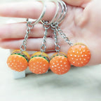 Resin Hamburg Food Keychain Glossy Mini Burger Charm 3