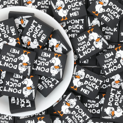 Silicone Focal Beads Handsome Ducks Black Sunglasses Sword 20pcs