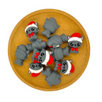 Silicone 3D Focal Beads Cat Red Bow Santa Hat 20pcs 2