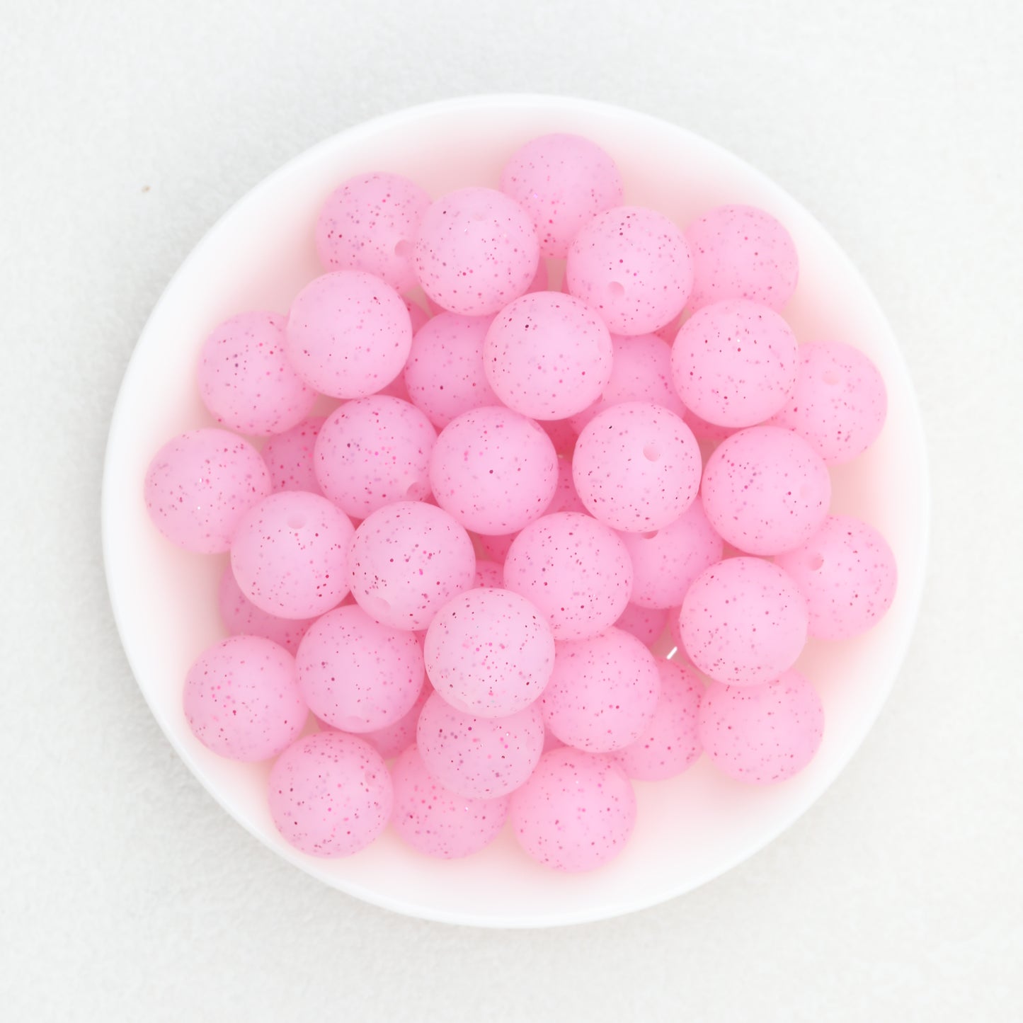 15mm Glitter Silicone Round Beads with 2.5mm Hole 50pcs 4