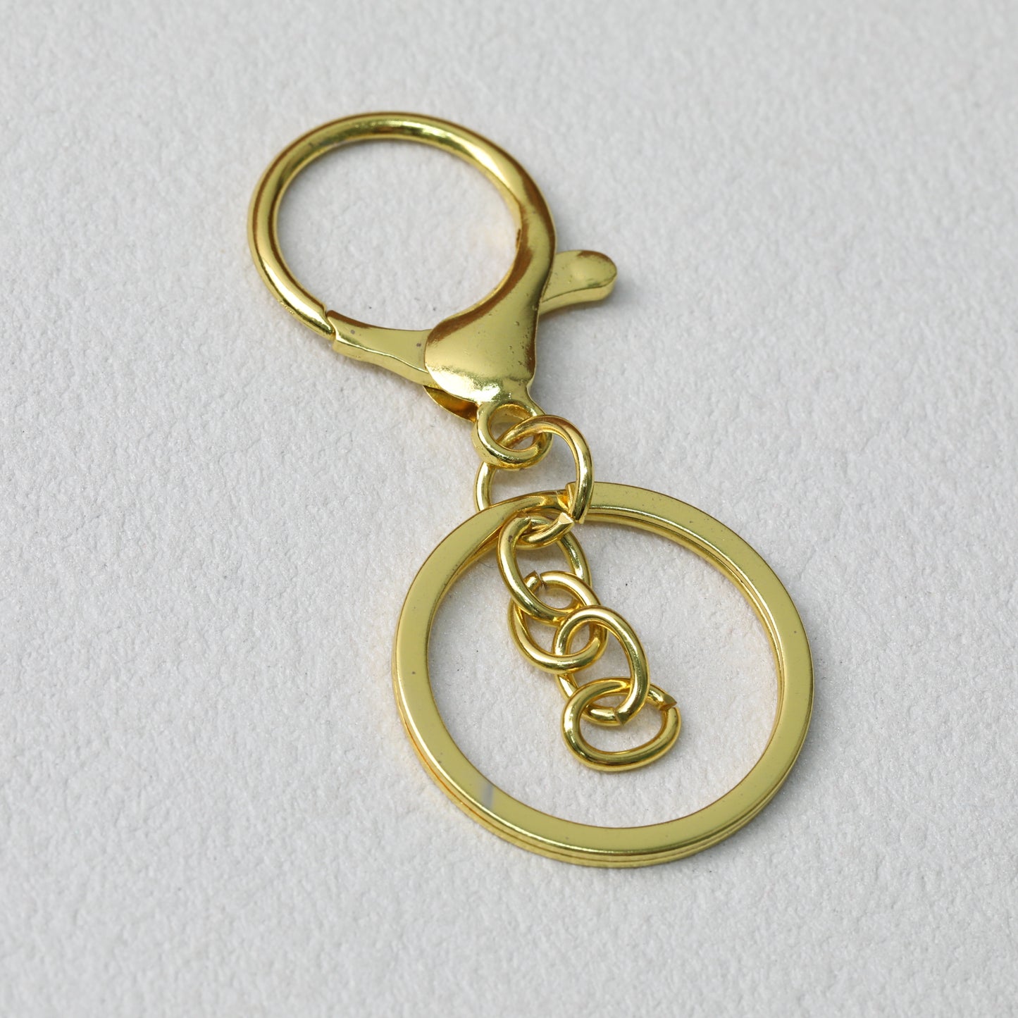 Zinc Alloy Lobster Clasp Keychain Hardware with Split Ring