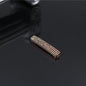 Tube Metal Beads 13.5x5mm Rhinestone Embedded 10pcs 8