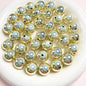 Laser Round Acrylic Beads 16mm Iridescent Glossy Colors 10pcs 5