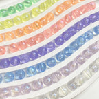 Colored Round Acrylic Beads 8mm Pastel Glossy Shimmer 100pcs 4