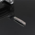 Tube Metal Beads 13.5x5mm Rhinestone Embedded 10pcs 5