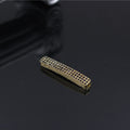Tube Metal Beads 13.5x5mm Rhinestone Embedded 10pcs 6
