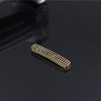 Tube Metal Beads 13.5x5mm Rhinestone Embedded 10pcs 6