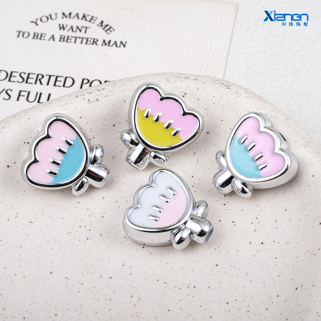Tulip Shaped 18mm Enamel Acrylic Beads with UV Coating 20pcs 9