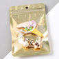 Transparent Smiling Face Printed Aluminum Film Zip Lock Bags 10x15cm 10pcs 7