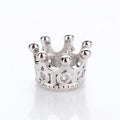 Copper Crown Spacer Beads 10.8x7.2mm Inlaid with Zircon 10pcs 4