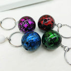 Metal Bowling Ball and Pin Keychain Colorful Sports Charm 4