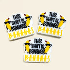 Silicone Focal Beads Banana This Shift Is Bananas Text Design 20pcs