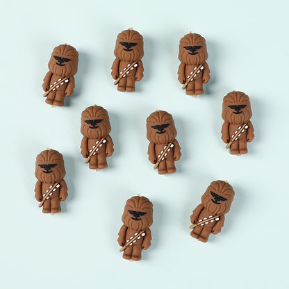 Silicone 3D Focal Beads Star Wars Chewbacca Detailed Fur Bandolier 20pcs
