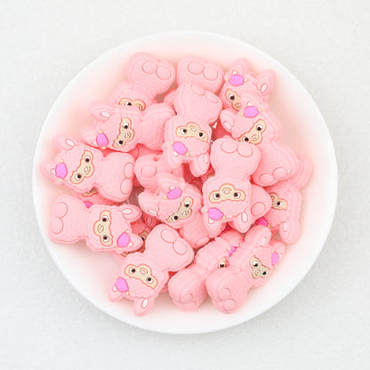 10 Color Cute Alpaca Silicone Focal Beads 20pcs 6