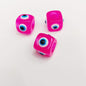Evil Eye Resin Tube Beads 12mm Glossy Colorful 20pcs 7