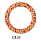 65mm Printed Round Silicone Rings Colorful Patterned 8