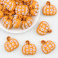Pumpkin 3D Silicone Focal Beads Flower Face 20pcs