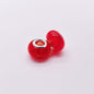 Acrylic Spacer Beads 14mm Crackle Large Hole 50pcs - Red