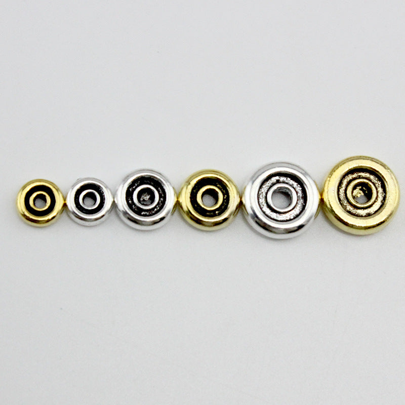 Alloy Flat Spacer Beads 6mm 8mm 10mm Tibetan Style 200pcs 3