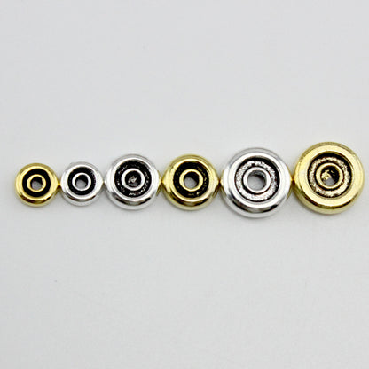 Alloy Flat Spacer Beads 6mm 8mm 10mm Tibetan Style 200pcs 3