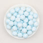 Colorful 15mm Printed Silicone Round Beads Patterned 50pcs 3