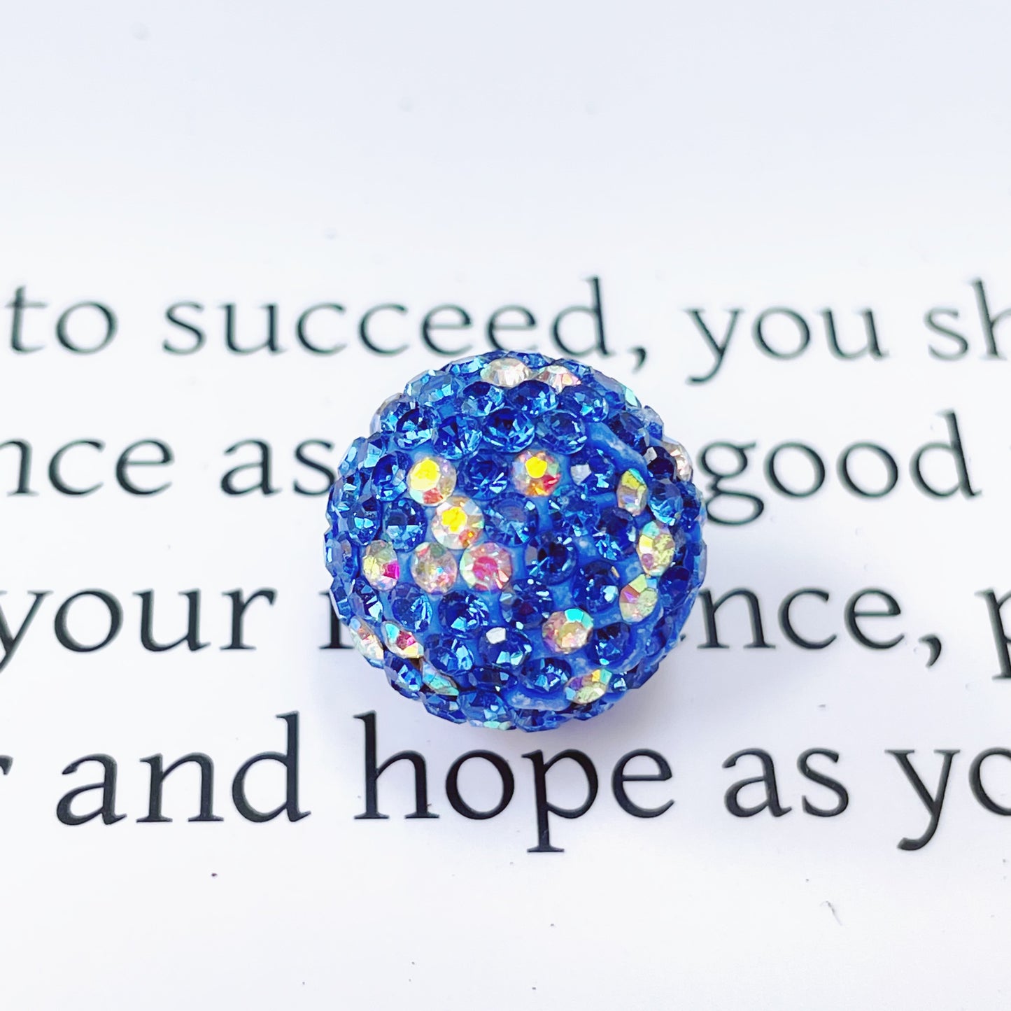 Colored Clay Ball Rhinestone Beads 16mm Glass Glaze 20pcs 9