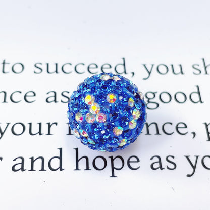 Colored Clay Ball Rhinestone Beads 16mm Glass Glaze 20pcs 9