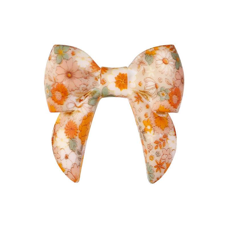 10pcs 3D Bow Printed Silicone Focal Beads